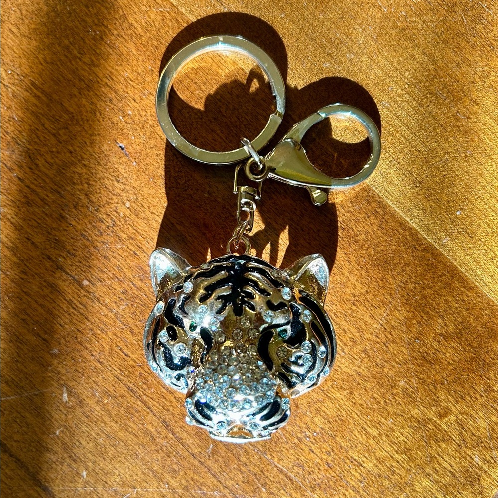 Blinged Out Tiger Bag Charm/Keychain